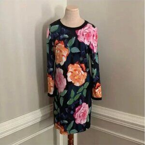 Eliza J Long Sleeve Floral Sheath Cocktail Dress Size 10